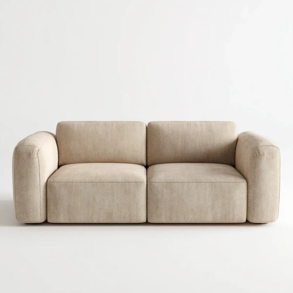 2-Sitzer Sofa Beige 180 x 90 x 75 cm Polyester-Mikrofaser Rechteckig