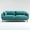 2-Sitzer Sofa Türkis 180 x 85 x 82 cm Polyester mit abgerundeter Form