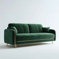 3-Sitzer Sofa Dunkelgrün 220 x 92 x 82 cm Polyester-Samt Rechteckig